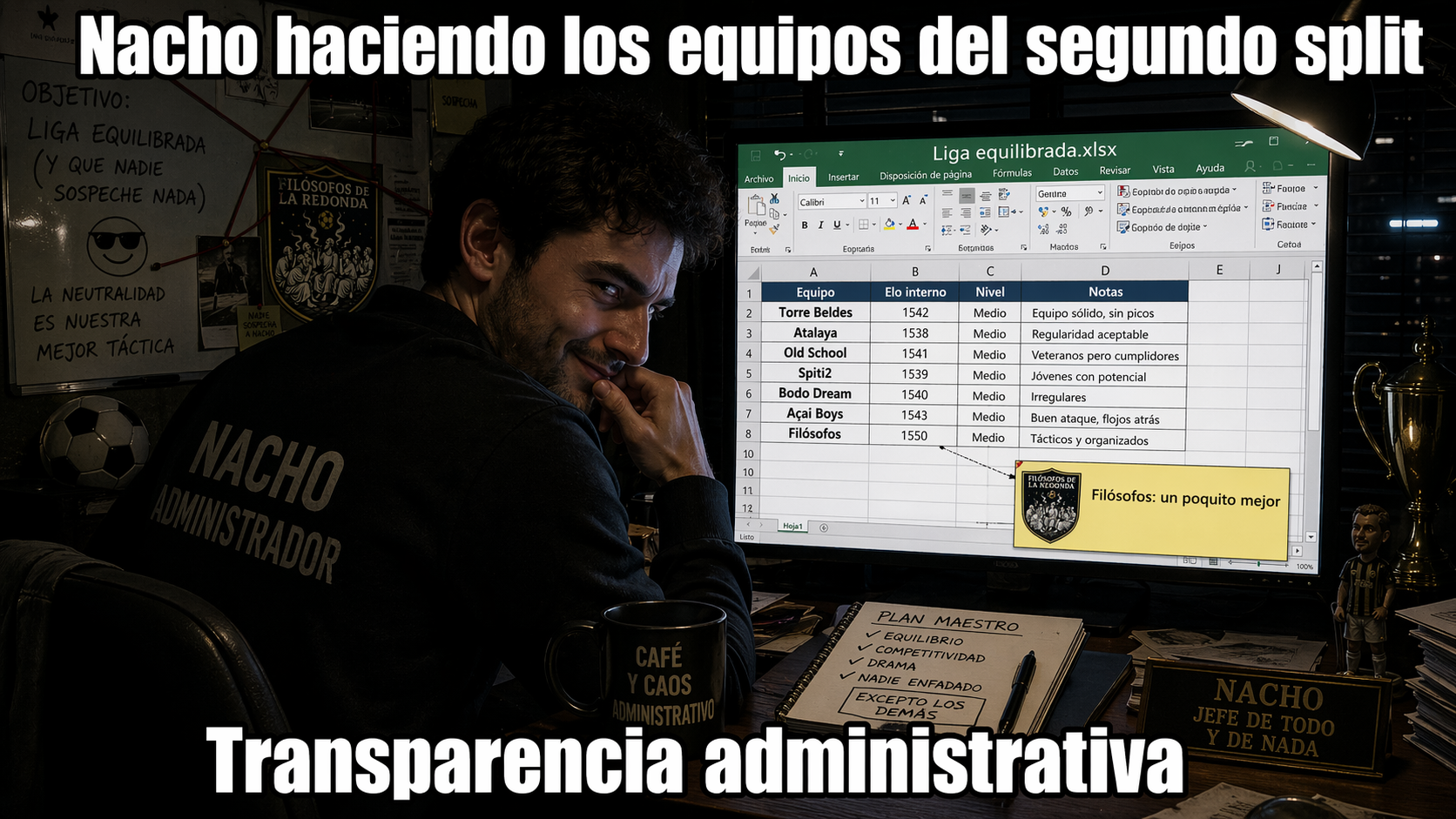 Filósofos: qué casualidad, uno de los administradores peleando la liga