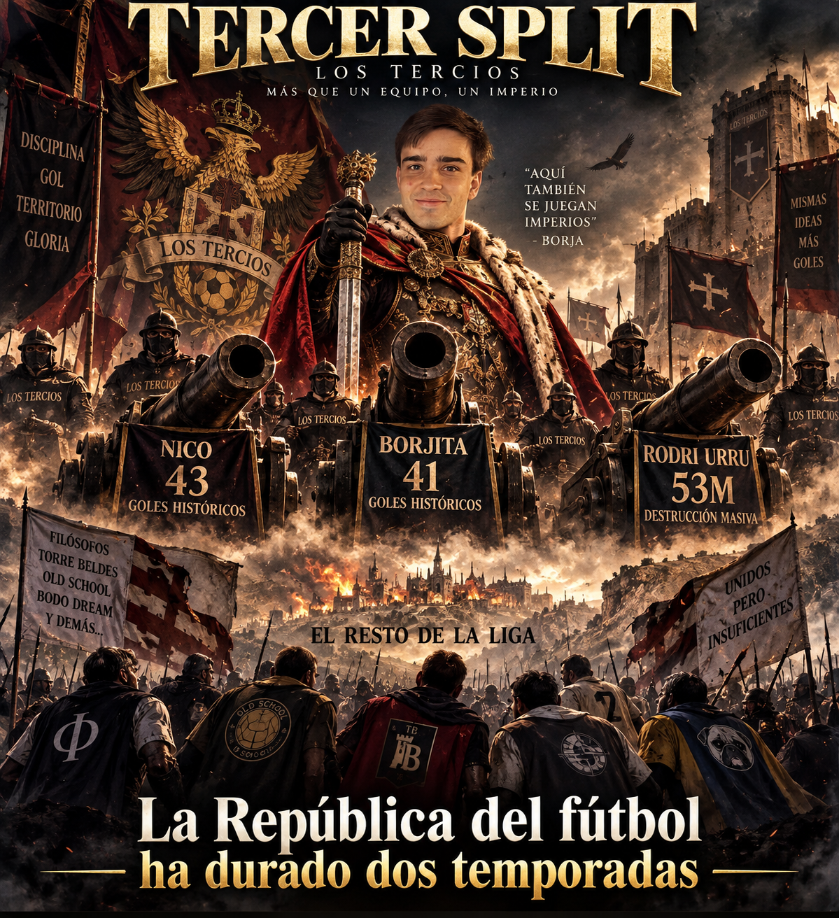 Los Tercios juntan a los dos máximos goleadores de la historia y la liga mira hacia otro lado